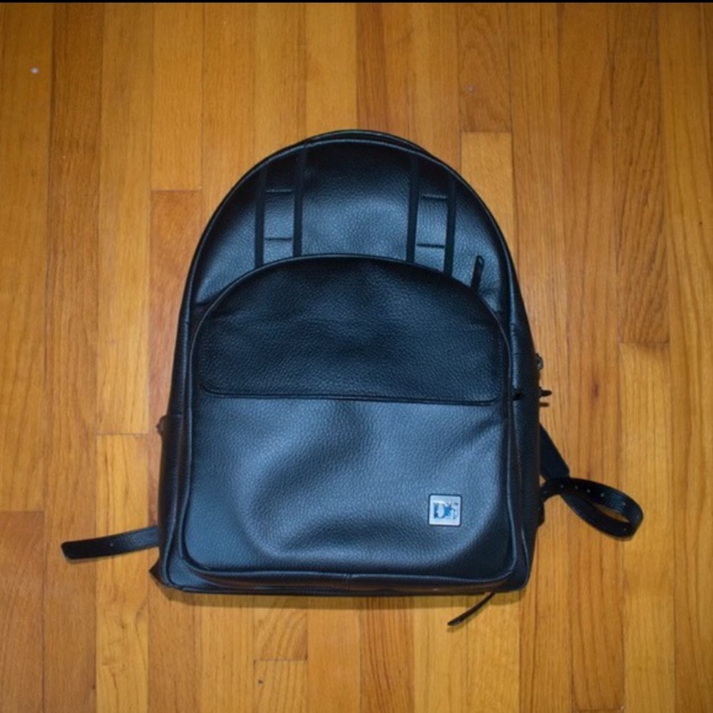 DoucheBag Black PU Leather Backpack